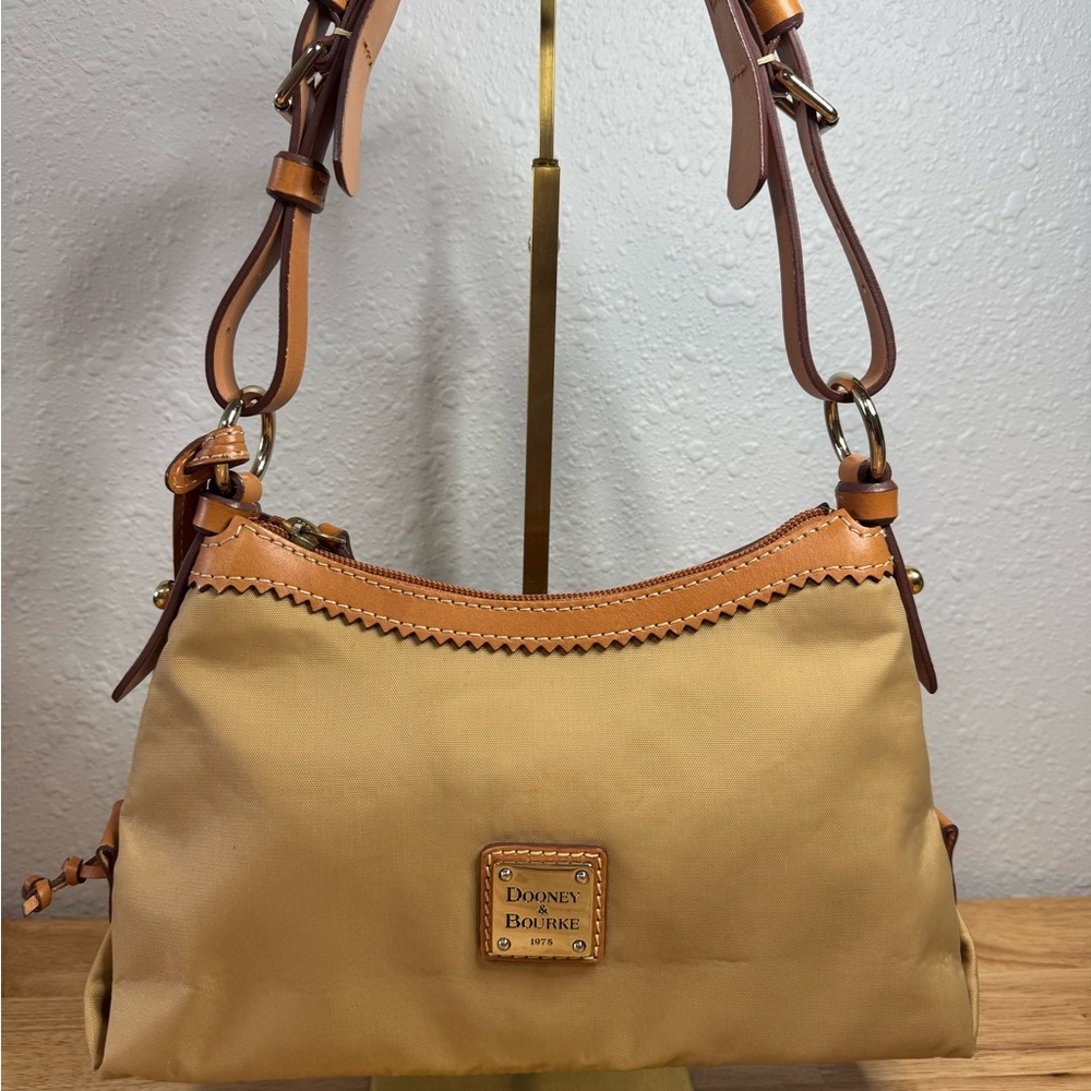 DOONEY & BOURKE Hobo East/West Mini Slouch Tan & Leather
